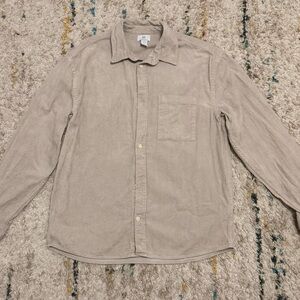 H&M Beige Corduroy Ribbed Shirt